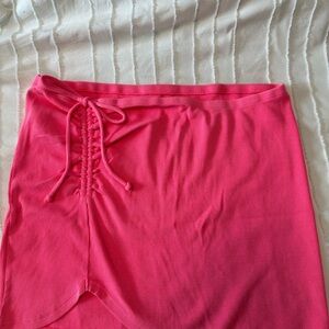 Aerie Bright Pink Ribbed Skirt